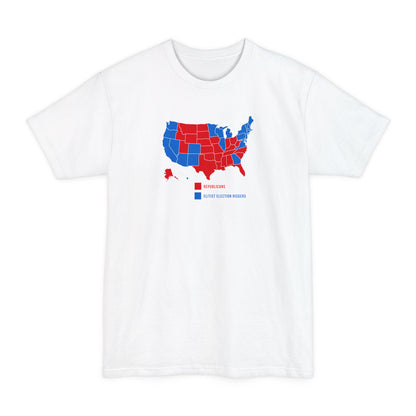 Republicans (Red States) - Elitist Election Riggers (Blue States) - Men's Tall T-Shirt