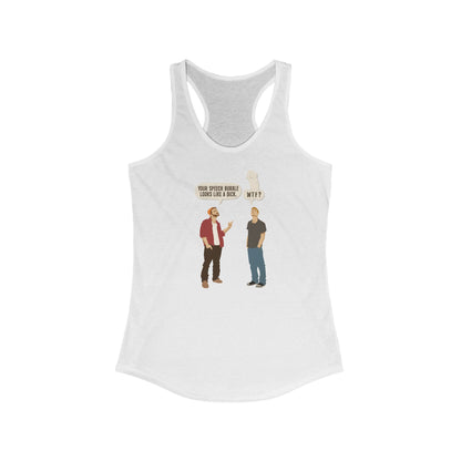 Your Speech Bubble Looks Like A Dick. -Women’s Racerback Tank
