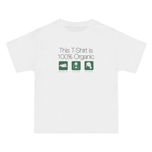 This Shirt Is 100% Organic - 65% Baby Seal 25% Panda 10% Manatee - Men's Heavyweight T-Shirt