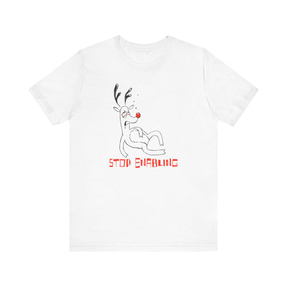 Rudolph Is An Alcoholic - Stop Enabling - Men's T-Shirt