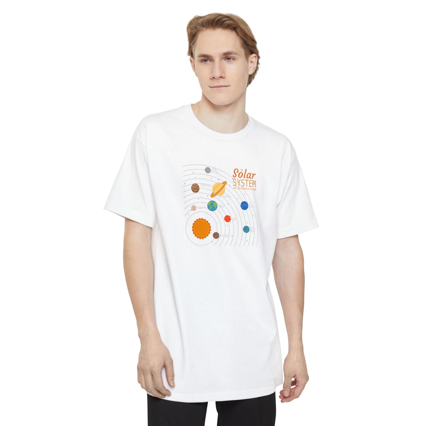 The Solar System Of Juvenile Puns - Men's Tall T-Shirt