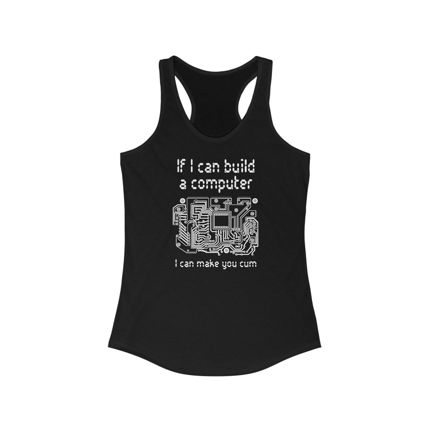 If I Can Build A Computer I Can Make You Cum - Women's Racerback Tank