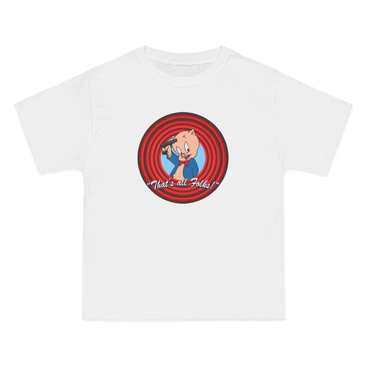That's All Folks (Porky Pig) - Men's Heavyweight T-Shirt