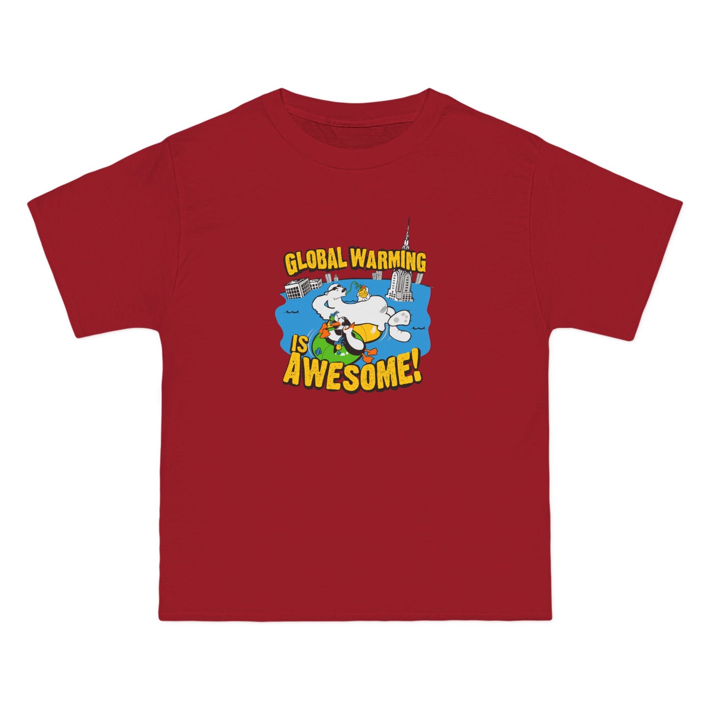 Global Warming Is Awesome - Men's Heavyweight T-Shirt