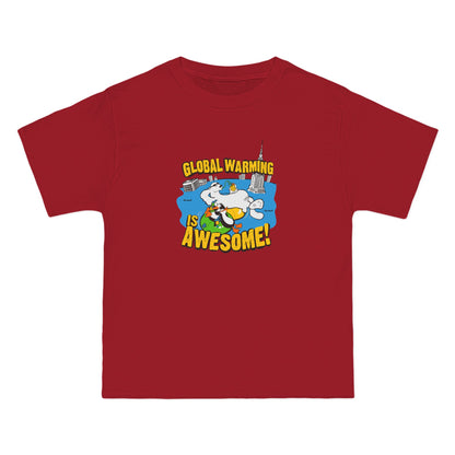 Global Warming Is Awesome - Men's Heavyweight T-Shirt