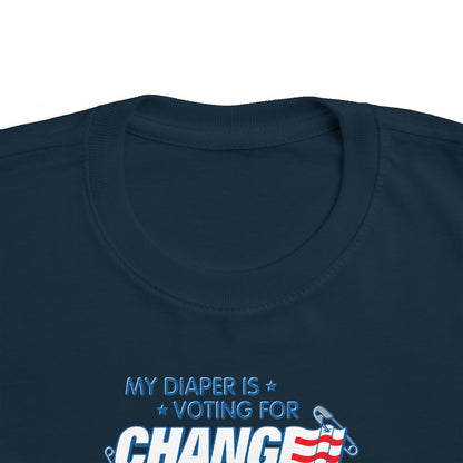 My Diaper Is Voting For Change - Toddler T-Shirt