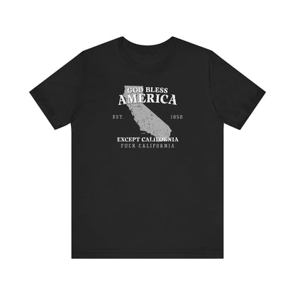 God Bless America Except (State) - Men's T-Shirt
