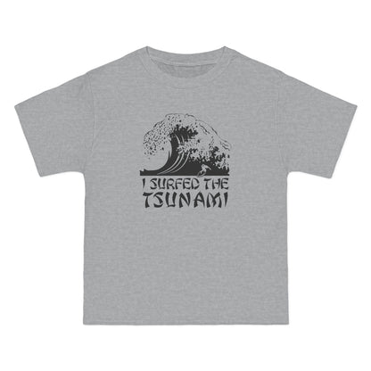 I Surfed The Tsunami - Men's Heavyweight T-Shirt