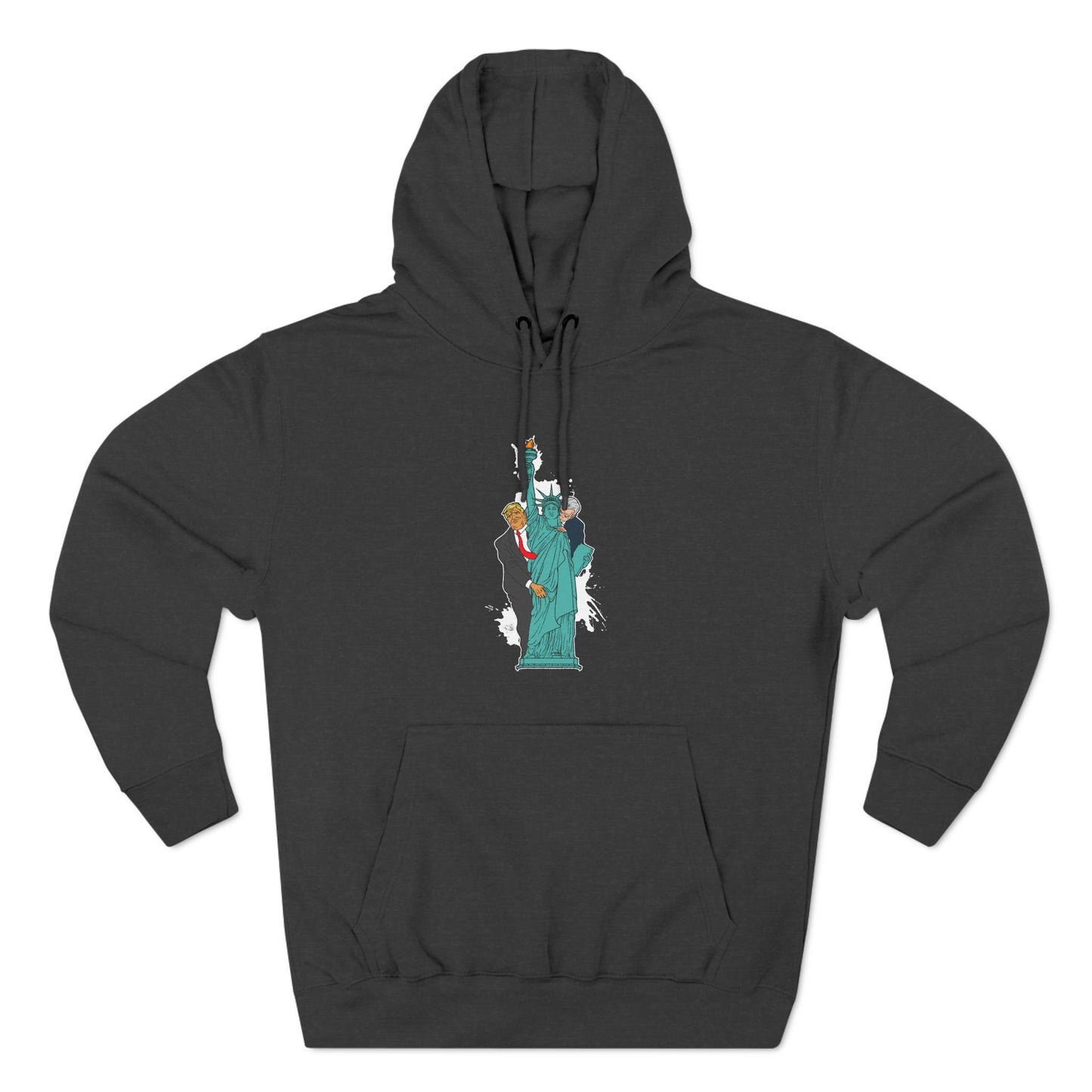 Trump Biden Statue Of Liberty - Menage A Trois - Hoodie