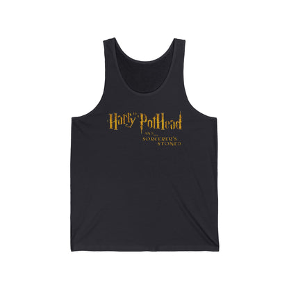 harry pothead t shirt Harry Is A Pothead And The Sorcerer's Stoned - Unisex Tank