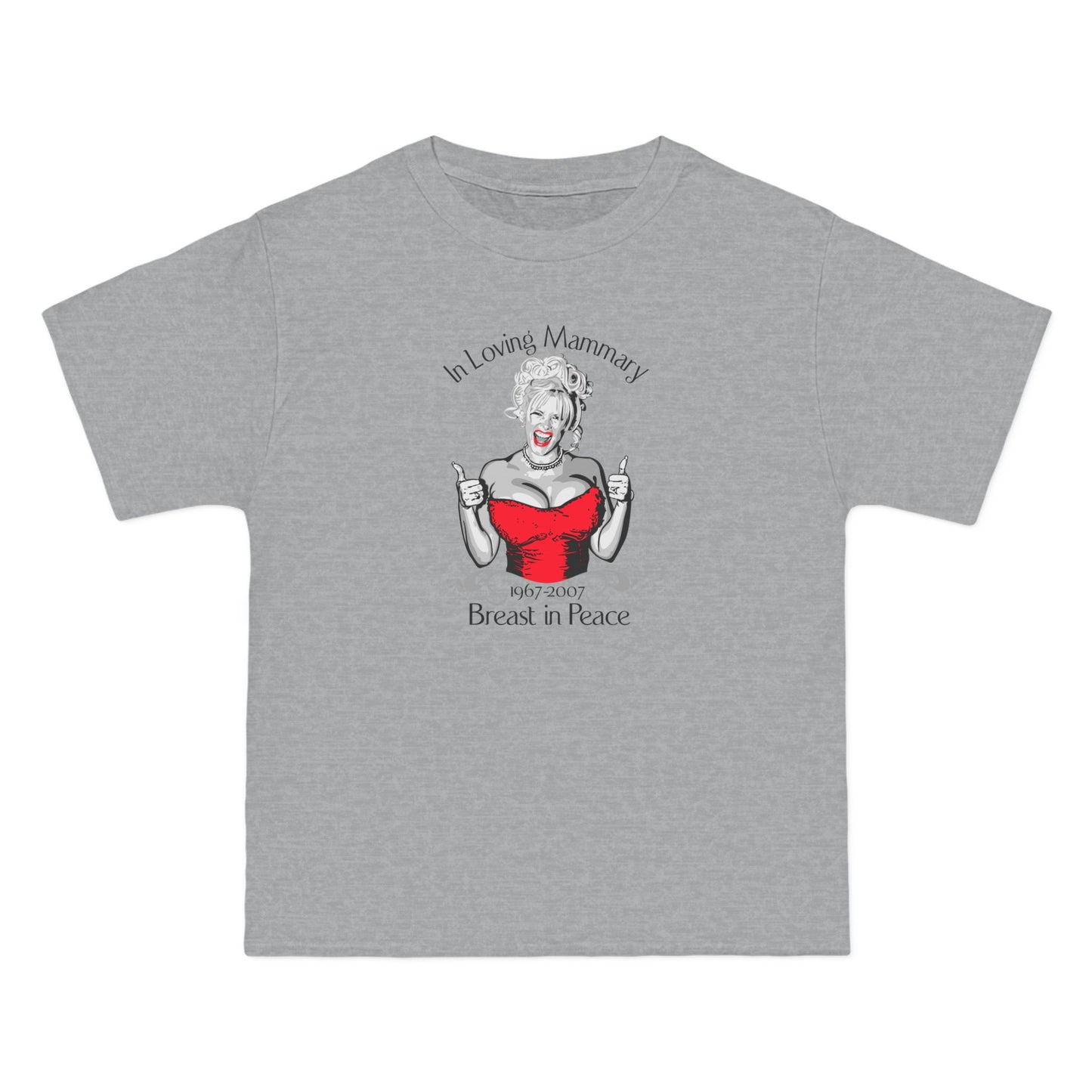 (Anna Nicole Mammarial T-Shirt) In Loving Mammary - Breast In Peace - Men's Heavyweight T-Shirt