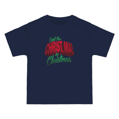 I Put The Christ Ma! In Christmas. - Men's Heavyweight T-Shirt
