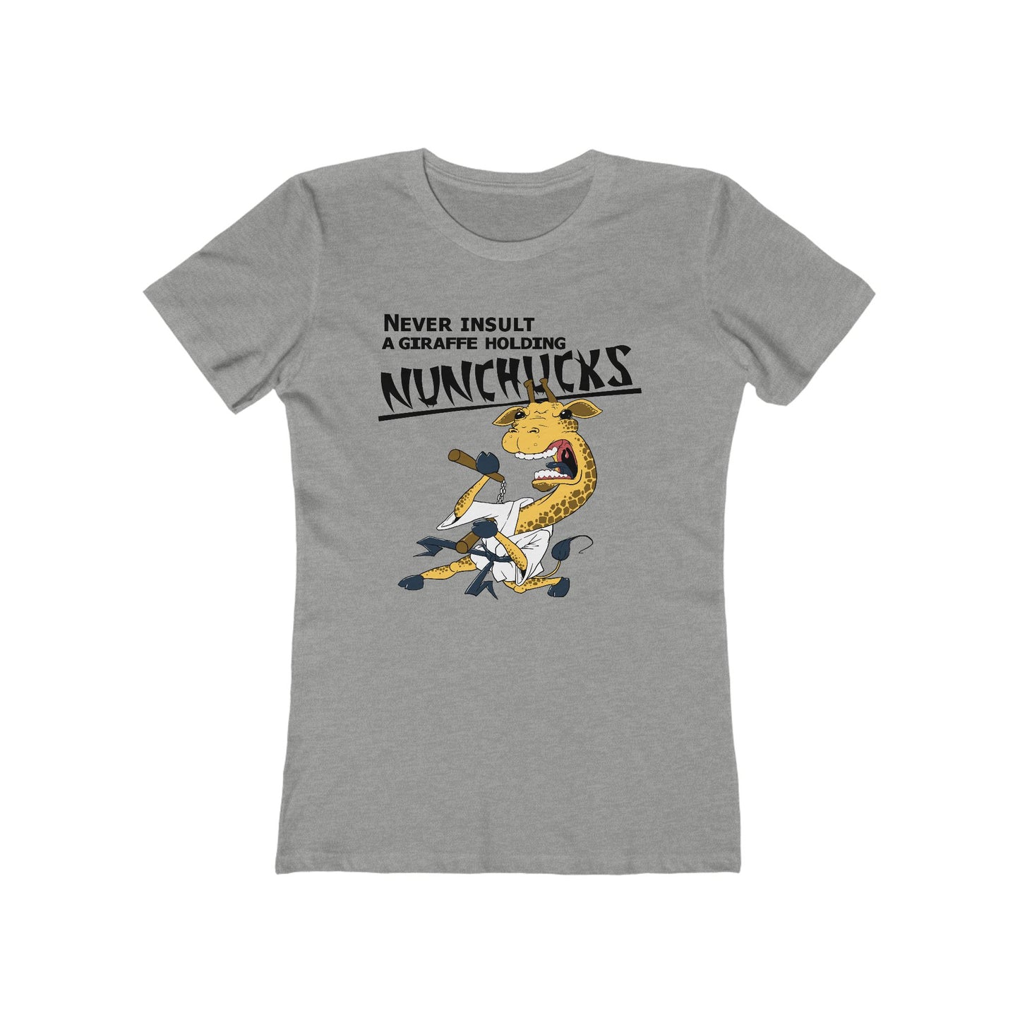 Never Insult A Giraffe Holding Nunchucks - Women’s T-Shirt