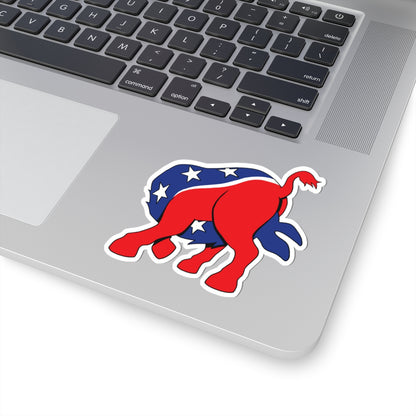 Democratic Donkey (Head Up It's Ass) - Kiss-Cut Sticker