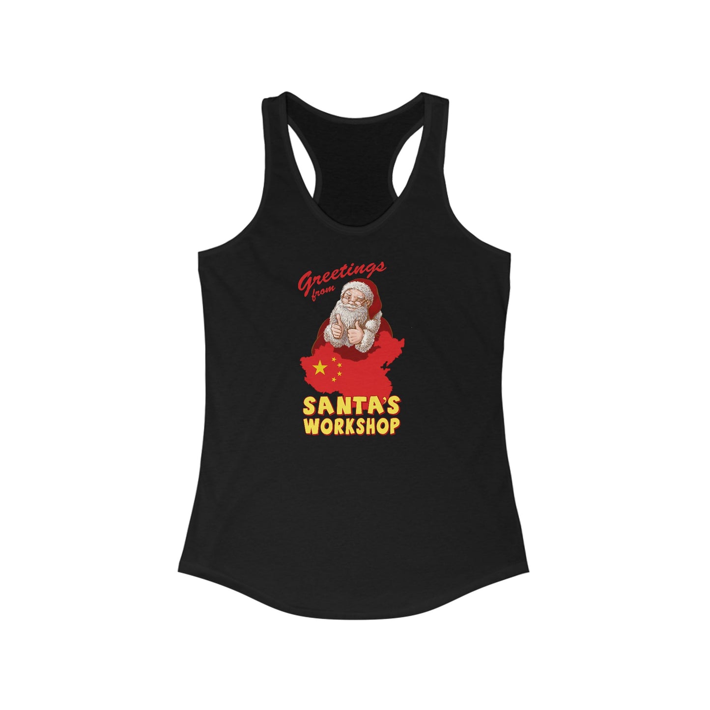 Greetings From Santa's Workshop (China) - Women’s Racerback Tank