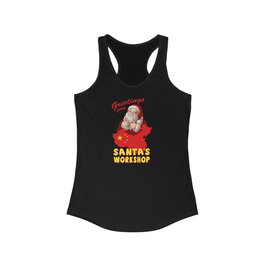 Greetings From Santa's Workshop (China) - Women’s Racerback Tank