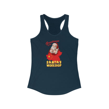 Greetings From Santa's Workshop (China) - Women’s Racerback Tank