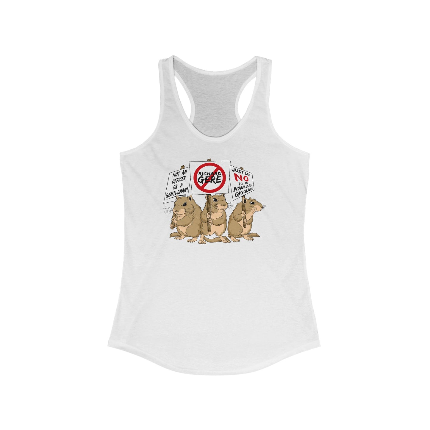Gerbil Protest (Richard Gere) - Women’s Racerback Tank