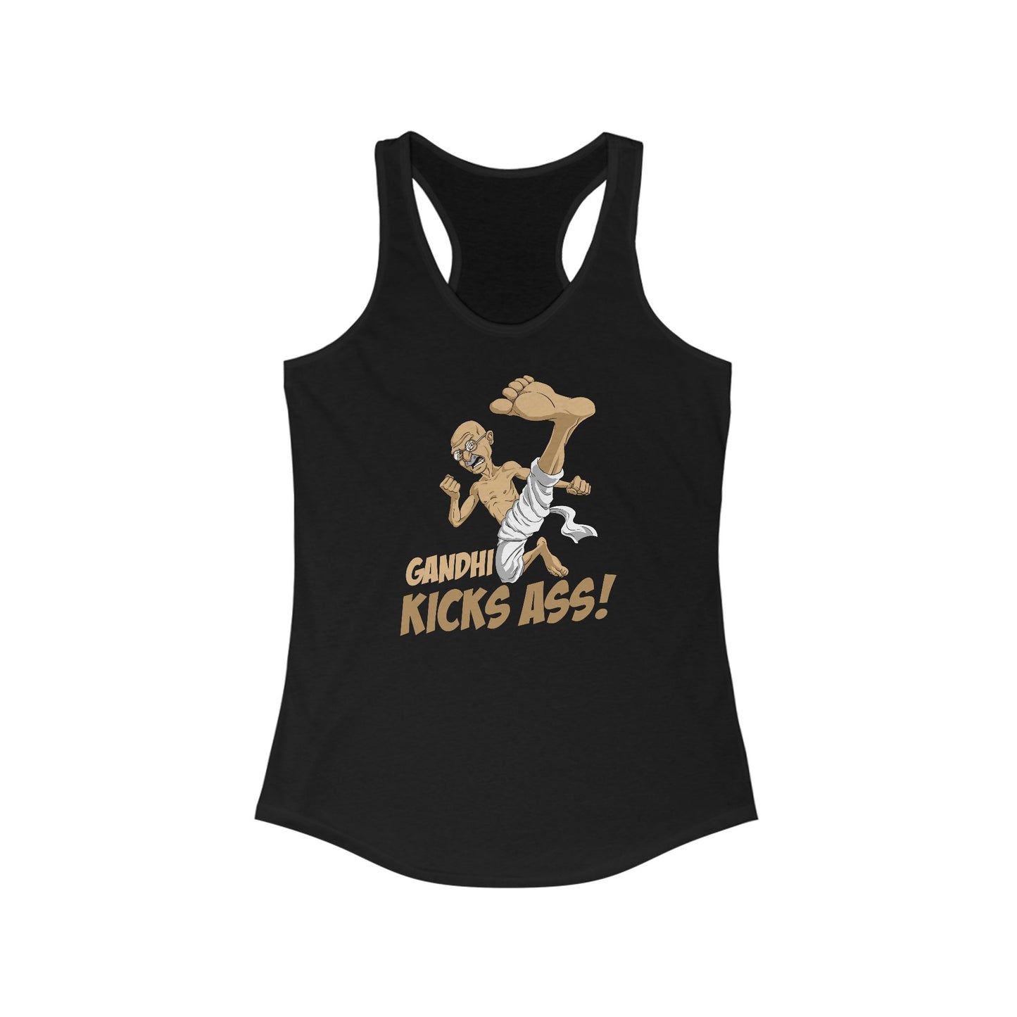 Gandhi Kick Ass - Women's Racerback Tank