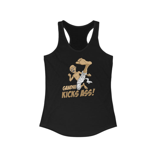 Gandhi Kick Ass - Women's Racerback Tank