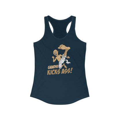 Gandhi Kick Ass - Women's Racerback Tank