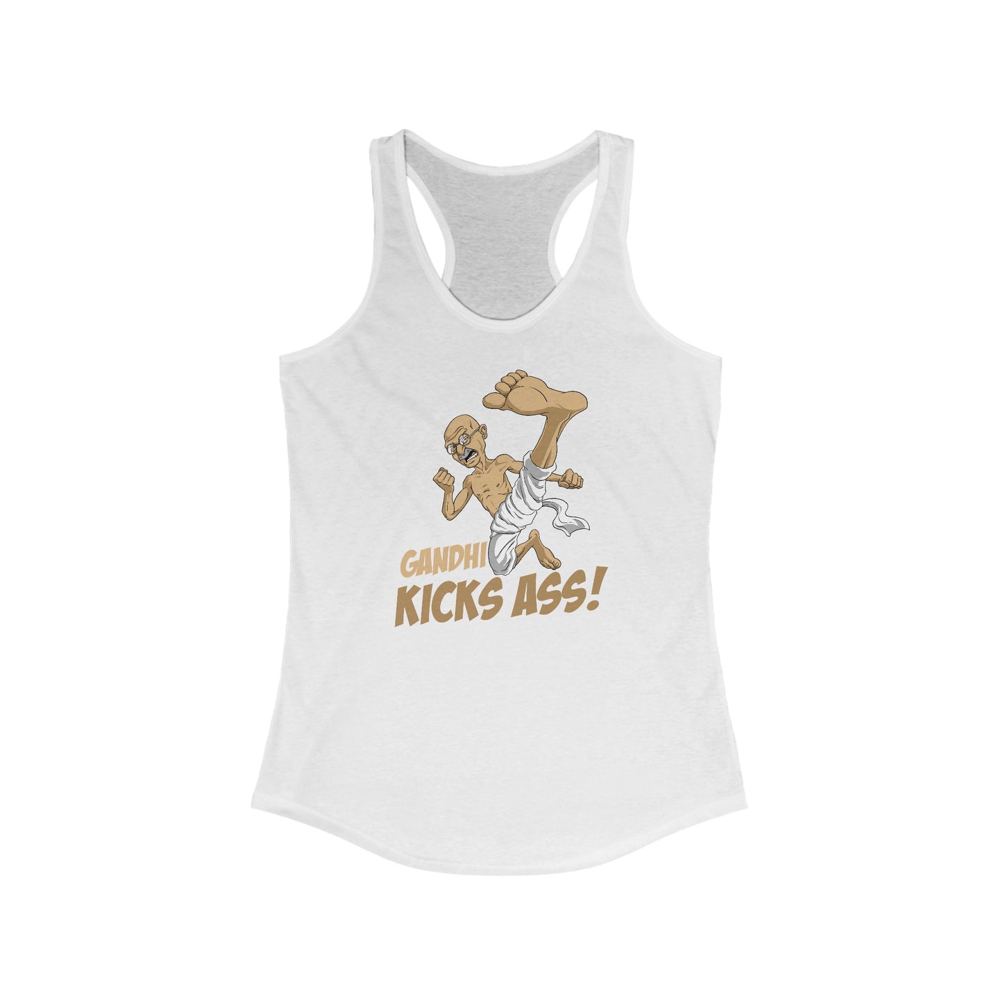 Gandhi Kick Ass - Women's Racerback Tank