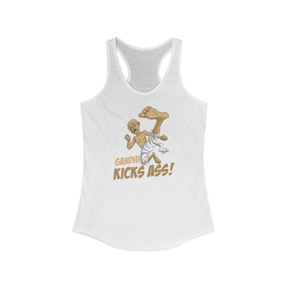 Gandhi Kick Ass - Women's Racerback Tank
