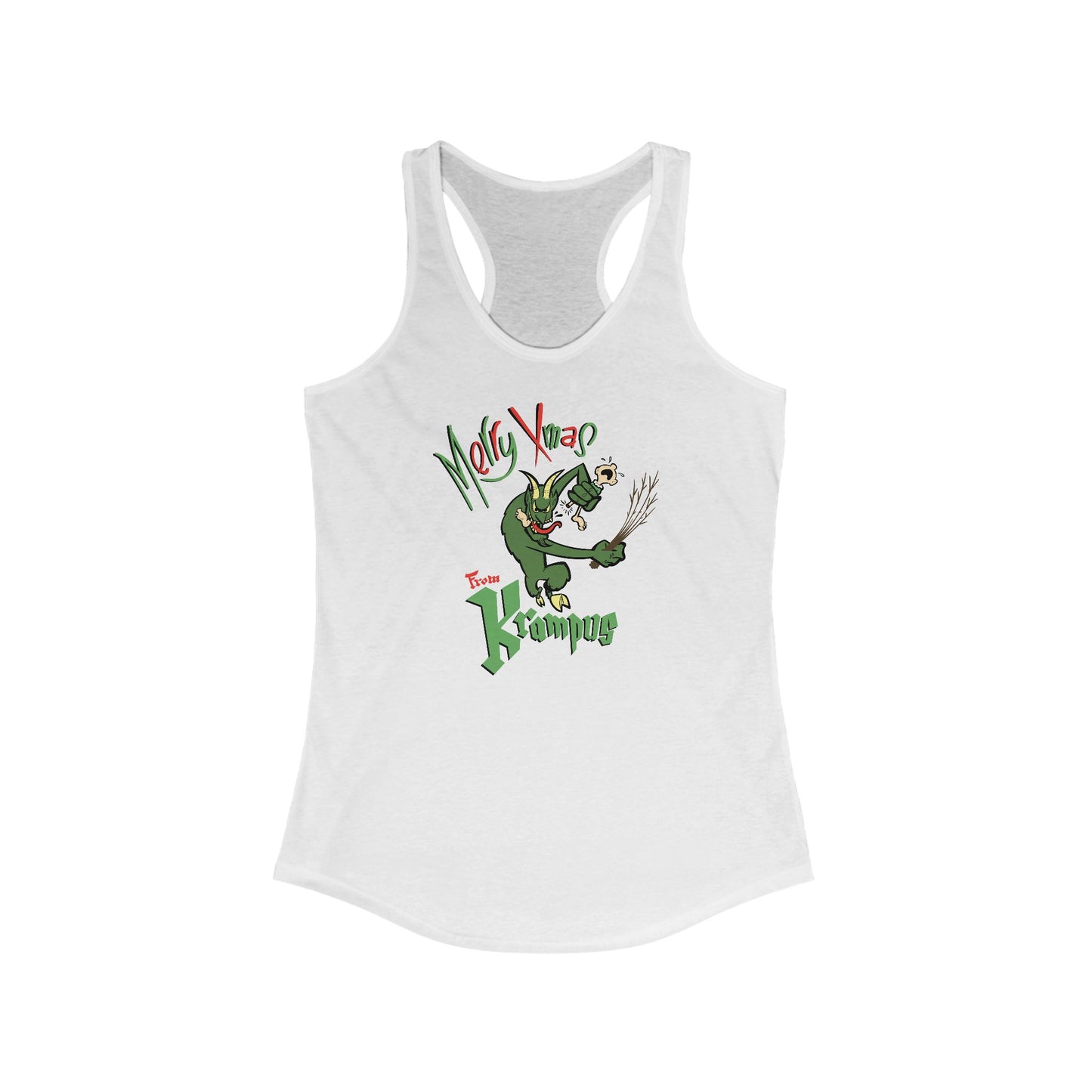 Merry Xmas From Krampus - Women’s Racerback Tank