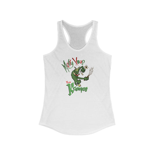 Merry Xmas From Krampus - Women’s Racerback Tank