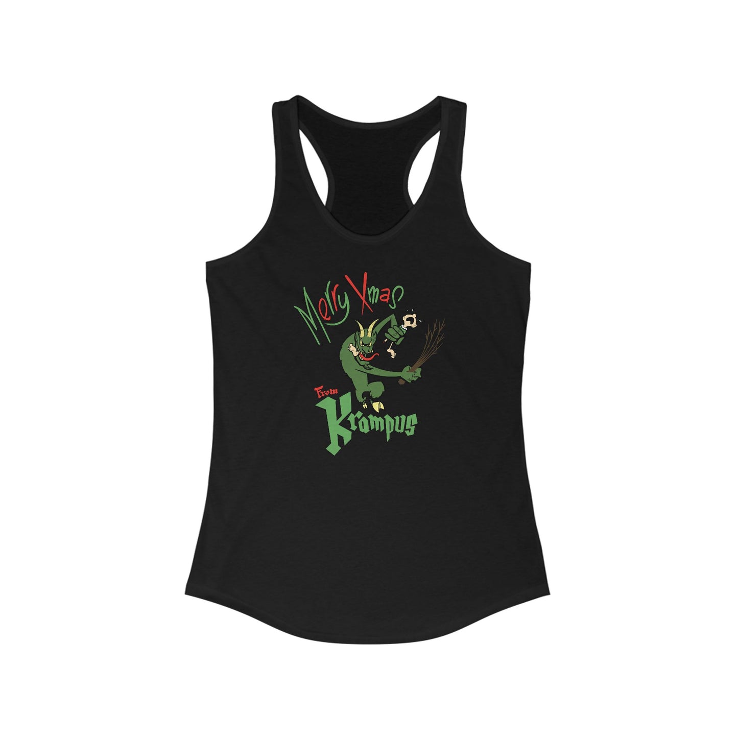 Merry Xmas From Krampus - Women’s Racerback Tank