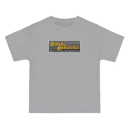 Black Is Beautiful (Black Is The Name Of My Huge White Cock) - Men's Heavyweight T-Shirt