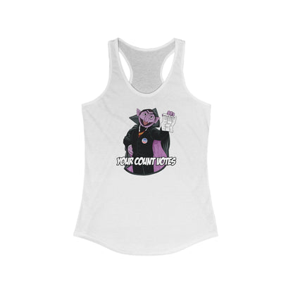 Your Count Votes Parody - Women's Racerback Tank