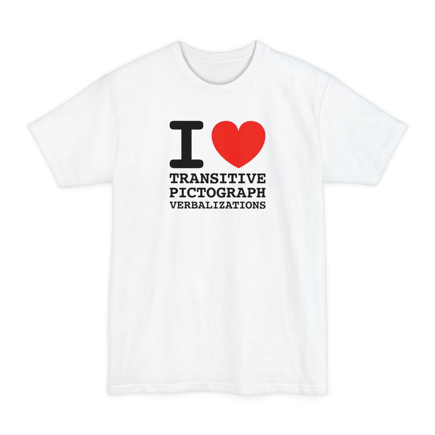 I Heart Transitive Pictograph Verbalizations - Men's Tall T-Shirt