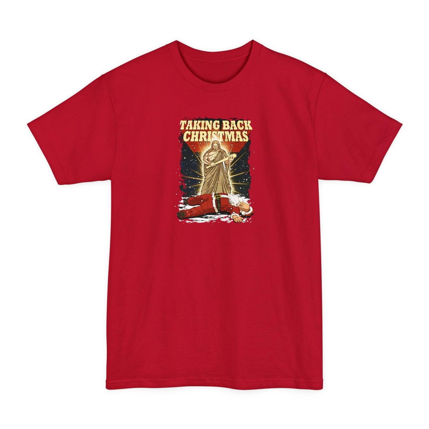 Taking Back Christmas (Jesus Vs. Santa) - Men's Tall T-Shirt