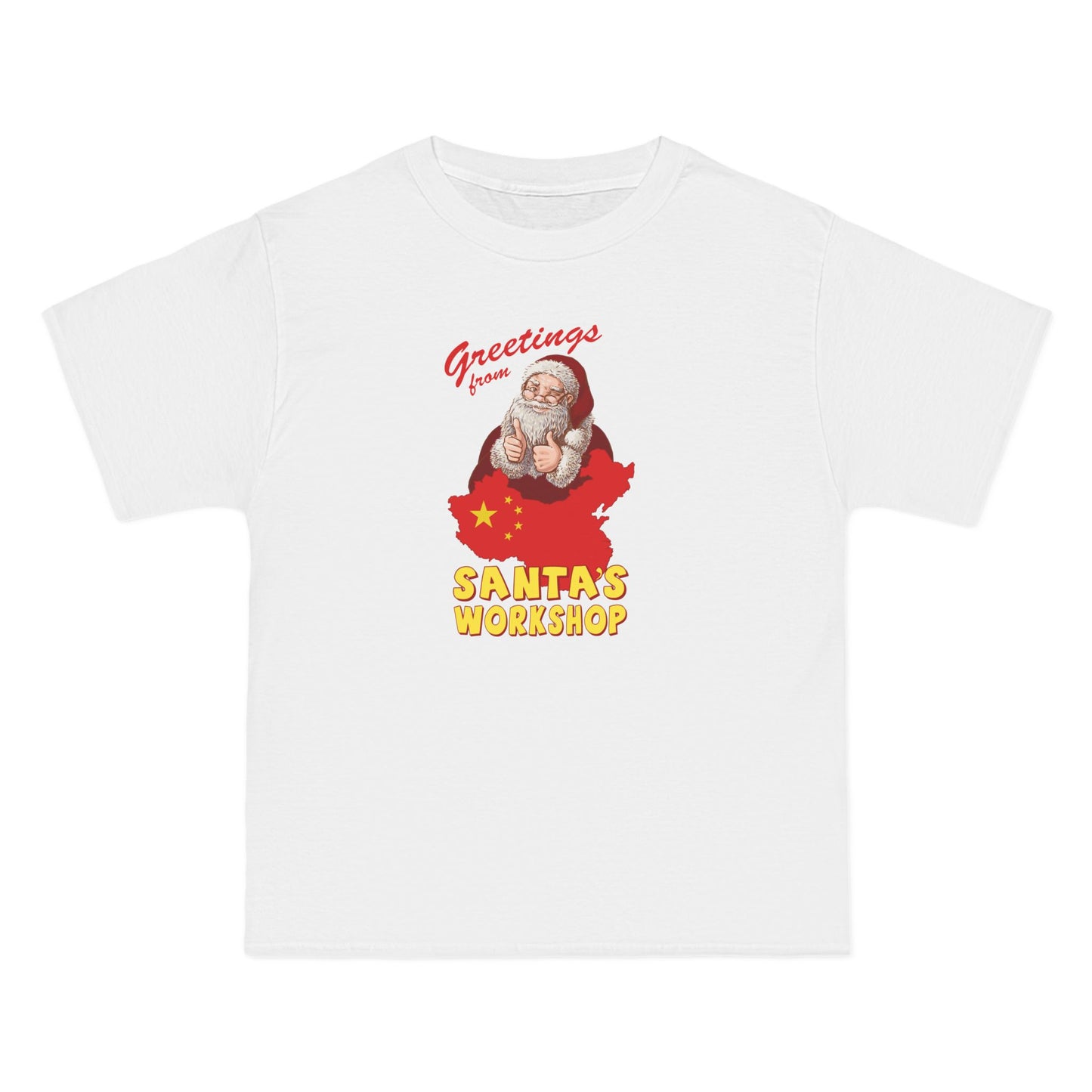 Greetings From Santa's Workshop (China) - Men's Heavyweight T-Shirt