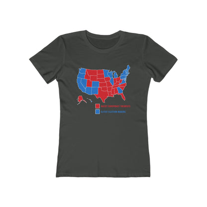 Elitist Election Riggers  (Blue States) - Racist Conspiracy Theorists (Red States) - Women's T-Shirt