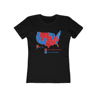 Elitist Election Riggers  (Blue States) - Racist Conspiracy Theorists (Red States) - Women's T-Shirt