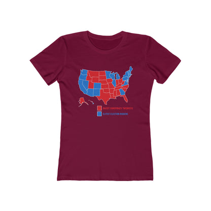 Elitist Election Riggers  (Blue States) - Racist Conspiracy Theorists (Red States) - Women's T-Shirt