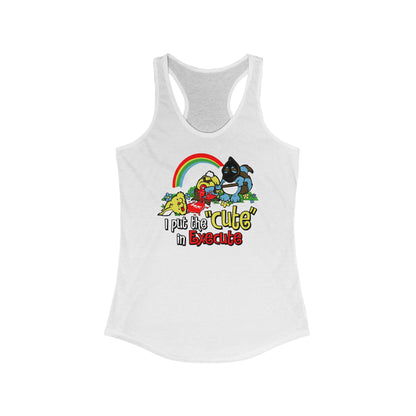I Put The Cute In Execute - Women’s Racerback Tank