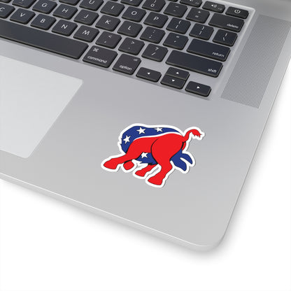 Democratic Donkey (Head Up It's Ass) - Kiss-Cut Sticker