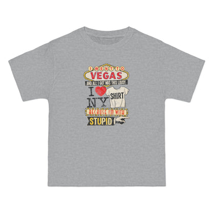 I Went To Vegas And All I Got Was This Lousy I (Heart) Ny Shirt Because I'm With Stupid - Men's Heavyweight T-Shirt