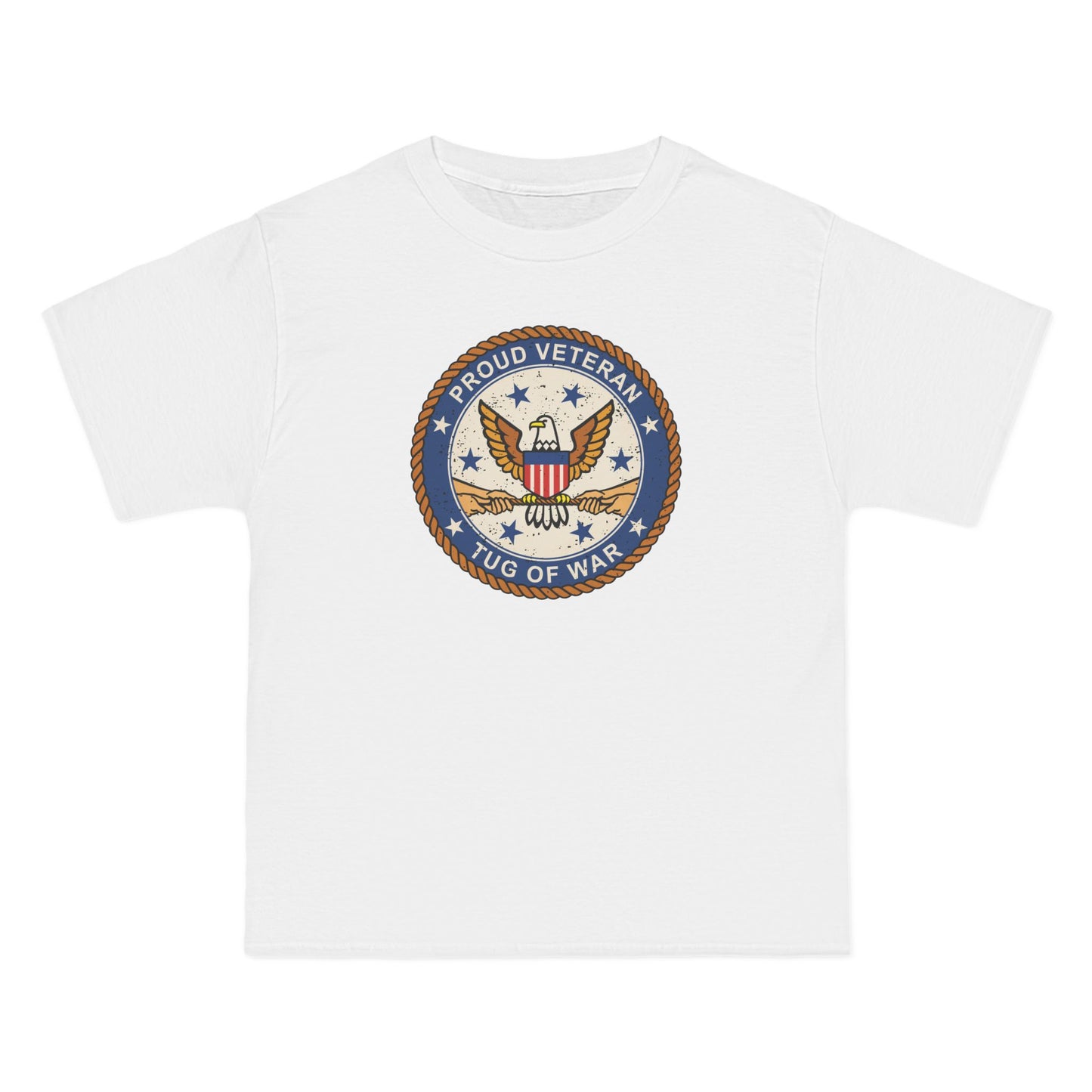 Proud Veteran (Tug Of War) - Men's Heavyweight T-Shirt