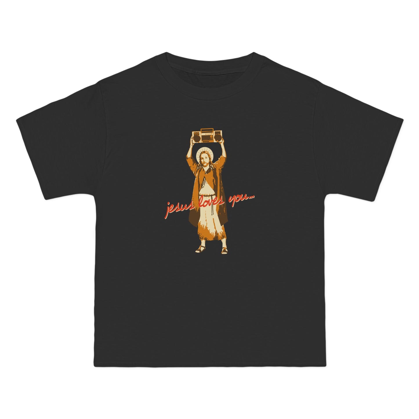 Jesus Loves You - Men's Heavyweight T-Shirt