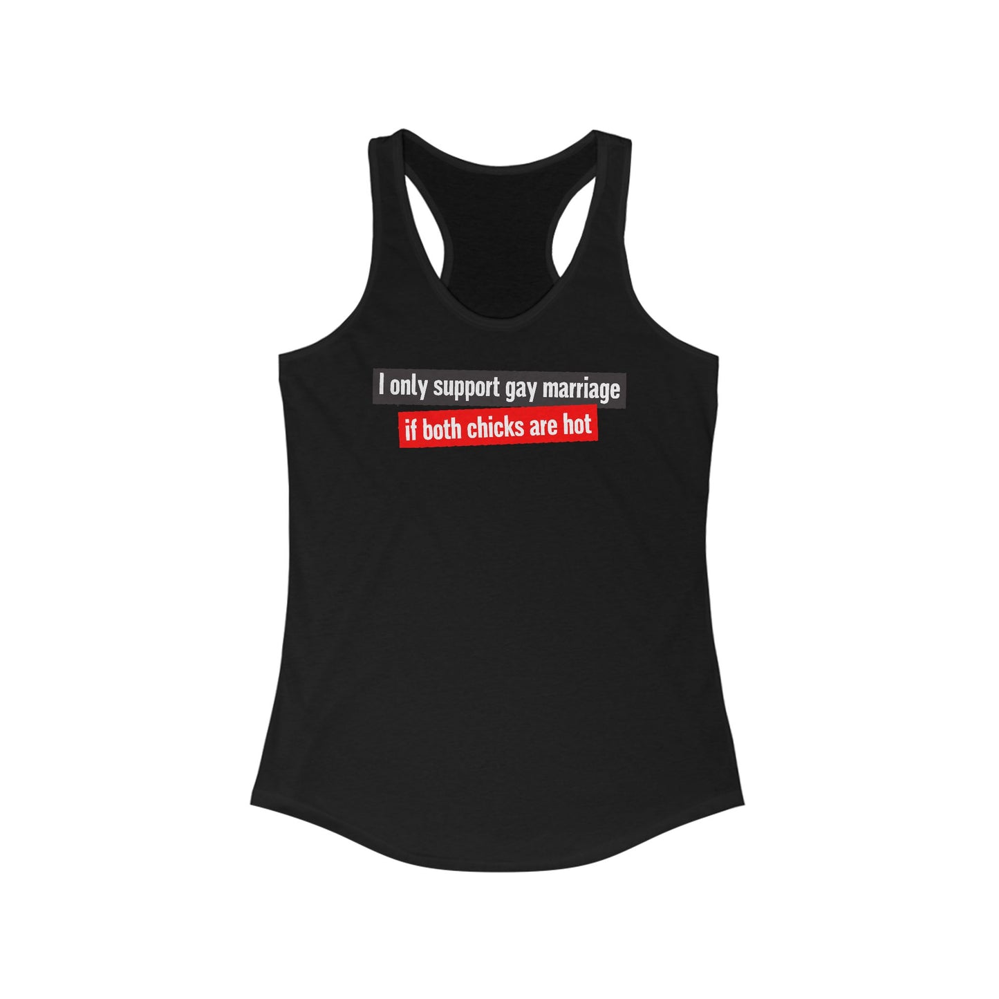 I Only Support Gay Marriage If Both Chicks Are Hot - Women's Racerback Tank
